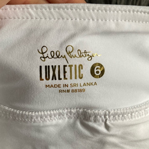 NWT Lilly Pulitzer Luxletic Malaga Skort Size 6 White UPF 50+ Orig $108 Skirt - Picture 10 of 10
